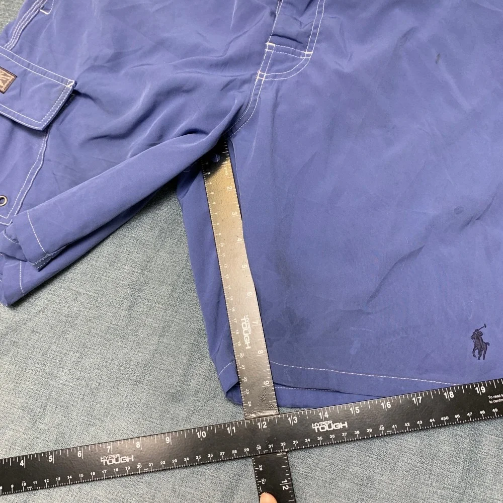 Polo Ralph Lauren Swim Trunks Mens M Blue Mesh Lined Beach Surfing Drawstring